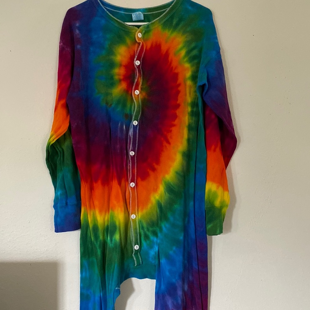 Custom made tye-dye long johns men’s XL